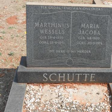 SCHUTTE Marthinus Wessels 1895-1951 &amp; Maria Jacoba 1899-1979