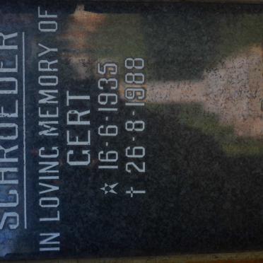 SCHROEDER Gert 1935-1988