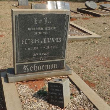 SCHOEMAN Petrus Johannes 1911-1960 &amp; Susara Johanna Magdalena 1915-1986