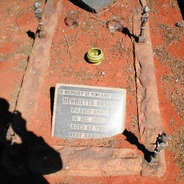 BASSON Henrietta formerly VAN SCHOOR 1893-1951