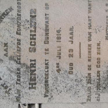 SCHLÜNZ Henri -1914