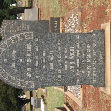 SCRIMGEOUR John -1924 &amp; Margaret -1956 :: SCRIMGEOUR John Wight -1980 :: SCRIMGEOUR Mary Margaret -1984