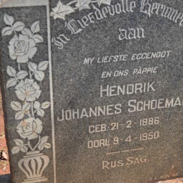 SCHOEMAN Hendrik Johannes 1886-1950