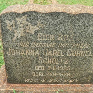 SCHOLTZ Johanna Carel Cornelia 1925-1926