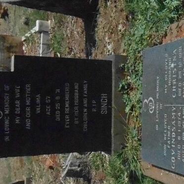 SINGH Valima -1971 :: SINGH Govindsamy -1974 :: SINGH Christna -1991