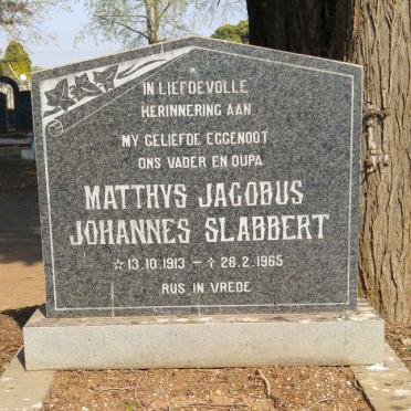 SLABBERT Matthys Jacobus Johannes 1913-1965