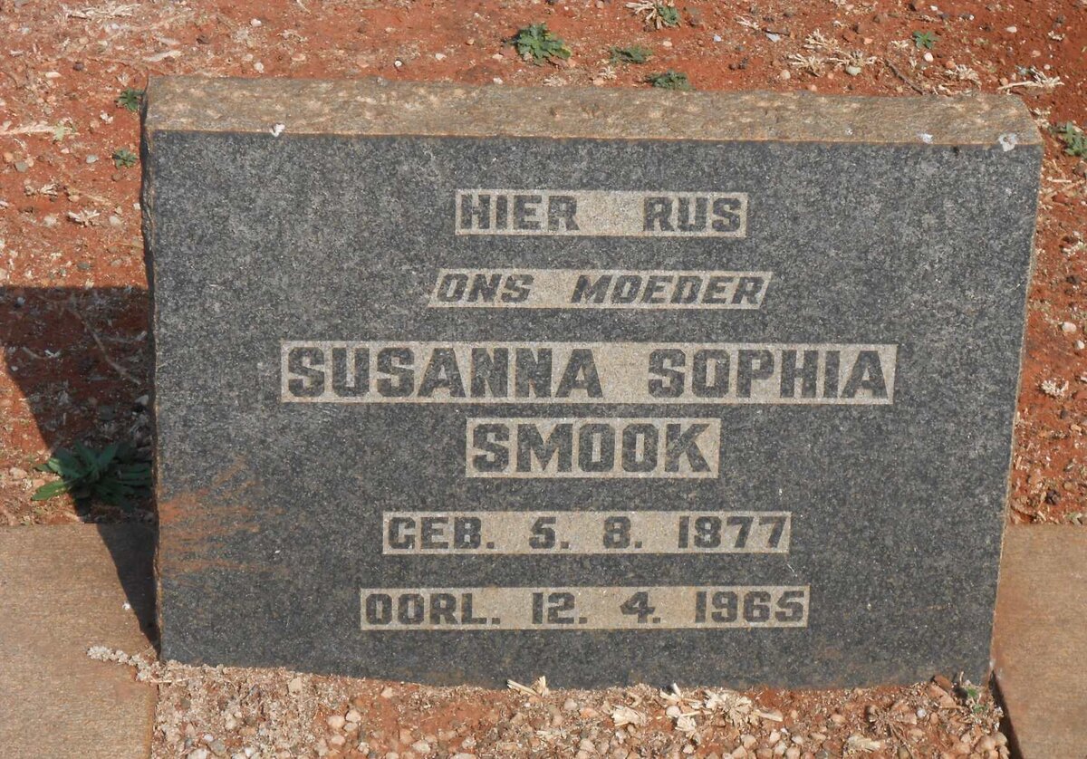 SMOOK Susanna Sophia 1877-1965