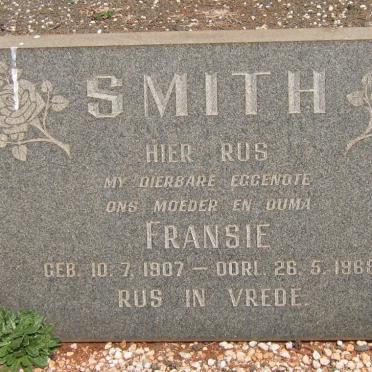 SMITH Fransie 1907-1968