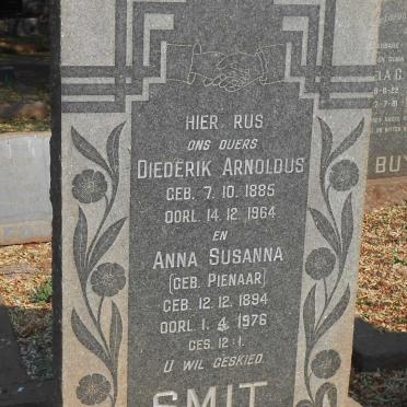 SMIT Diederik Arnoldus 1885-1964 &amp; Anna Susanna PIENAAR 1894-1976