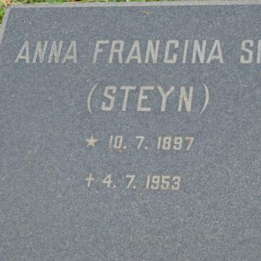 SMIT Anna Francina nee STEYN 1897-1953