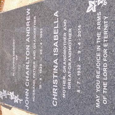 SPARKE John Charlton Andrew 1929-1993 &amp; Christina Isabella 1932-2014