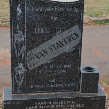 STAVEREN Lenie, van 1943-2006