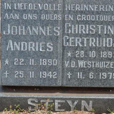 STEYN Johannes Andries 1890-1942 &amp; Christina Gertruida v.d. WESTHUIZEN 1893-1979