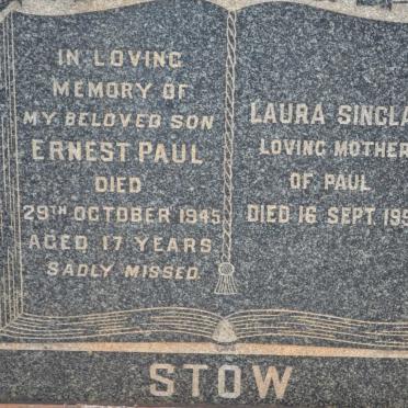 STOW Laura Sinclair -1956 :: STOW Ernest Paul -1945