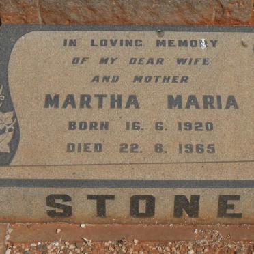 STONE Martha Maria 1920-1965