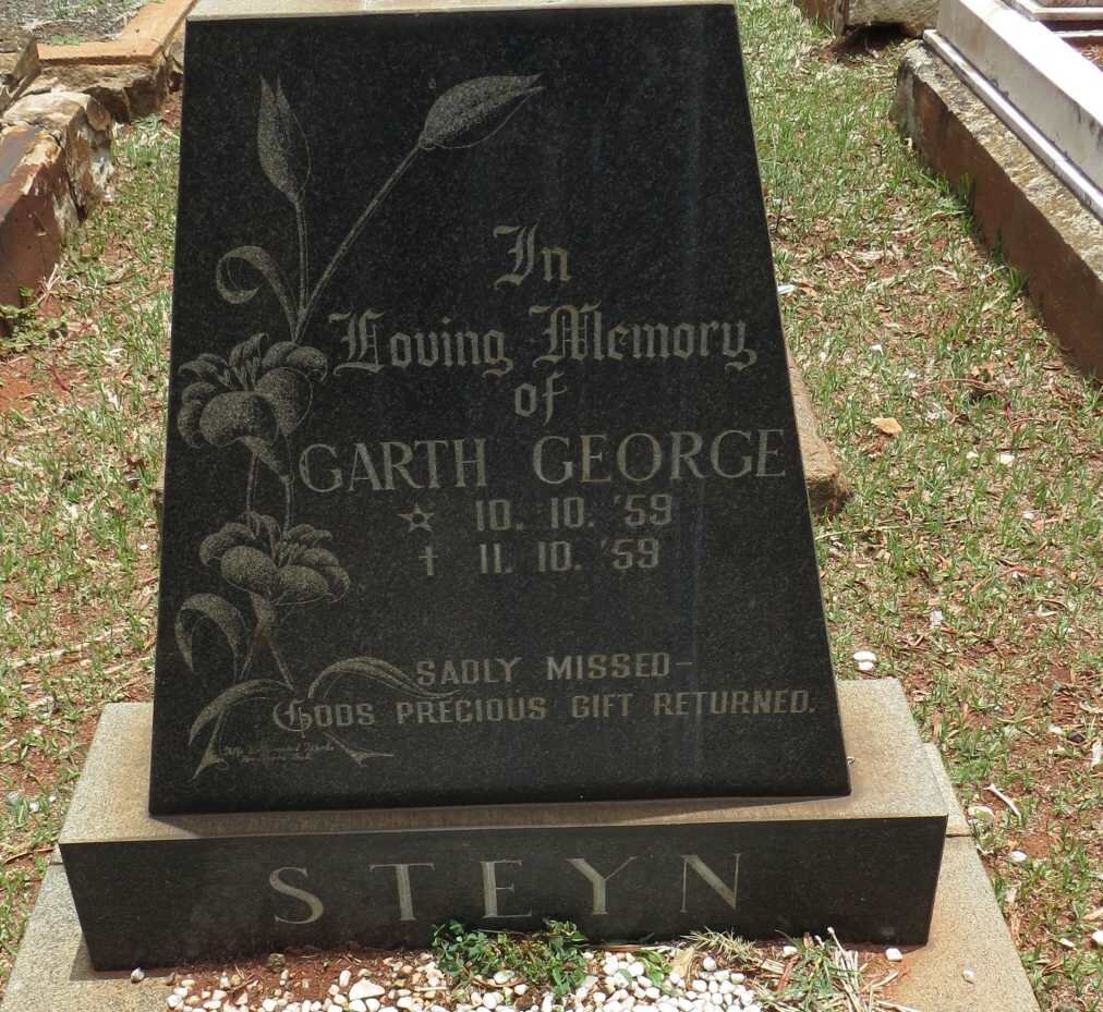 STEYN Garth George 1959-1959