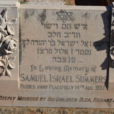 SUMMERS Samuel Israel -1937