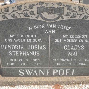 SWANEPOEL Hendrik Josias Stephanus 1900-1973 &amp; Gladys May SMITH 1900-1960
