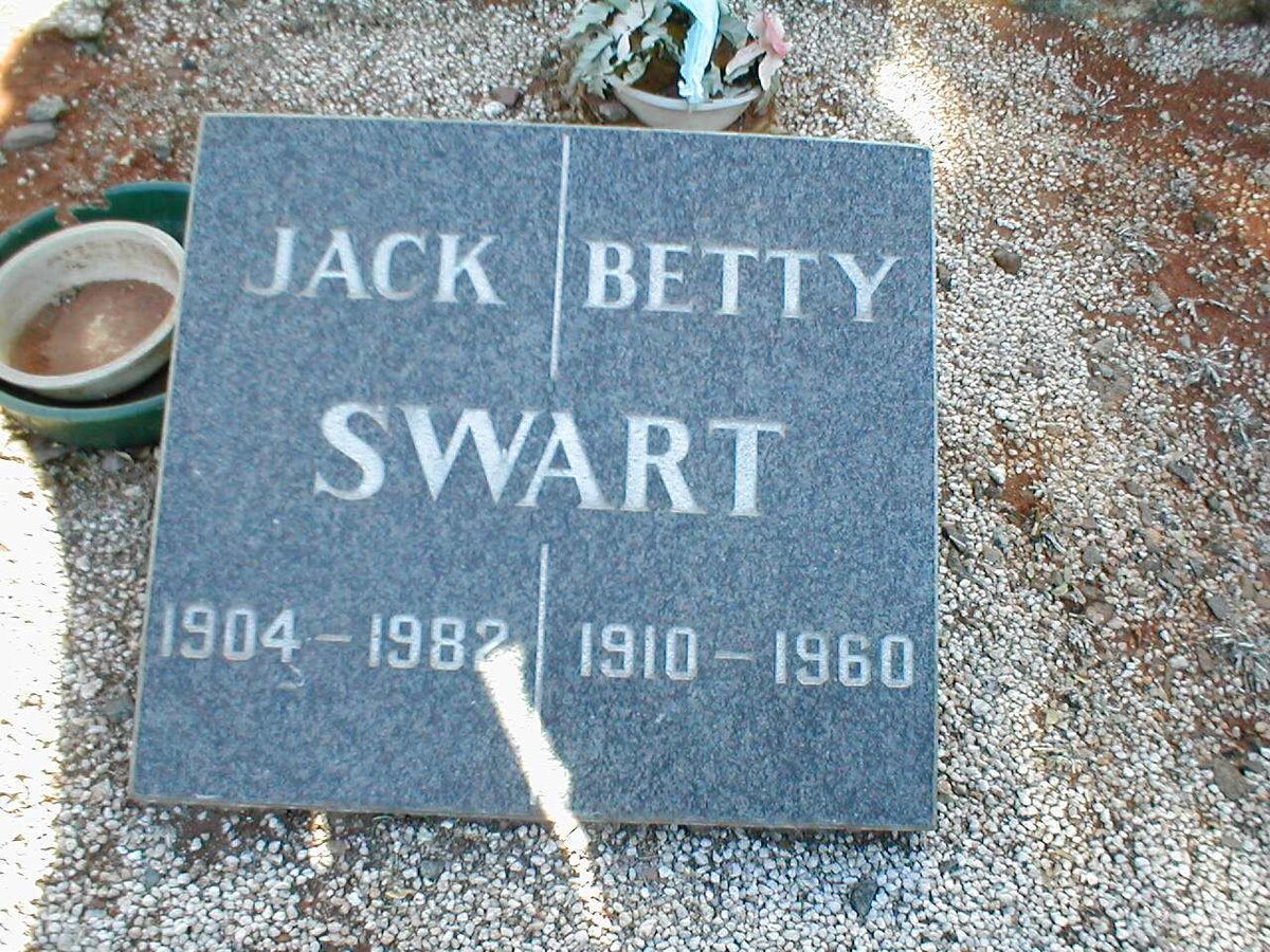 SWART Jack 1904-1982 &amp; Betty 1910-1960