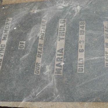 THULO William -1961 &amp; Maria -1948