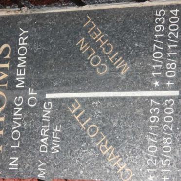 THOMS Colin Mitchel 1935-2004 &amp; Charlotte 1937-2003