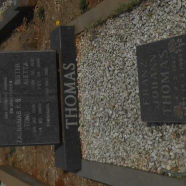 THOMAS Zacharias R.S. 1916-1986 &amp; Hester Aletta 1918-1986 :: THOMAS Franz Johann 1947-1994