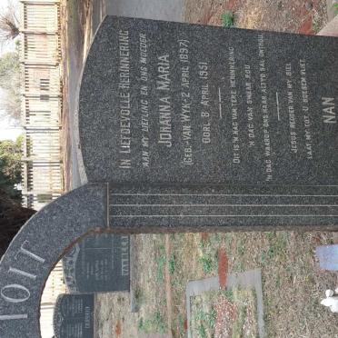 TOIT Johanna Maria, du nee VAN WYK 1897-1951