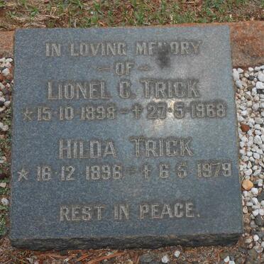 TRICK Lionel C. 1898-1968 &amp; Hilda 1896-1979