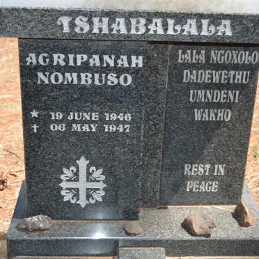 TSHABALALA Agripanah Nombuso 1946-1947