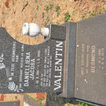 VALENTIN Danielliena Jacoba 1911-1990 :: VAN DER MERWE Desmond 1961-1970