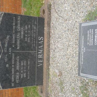 VERMAAS Petrus Johannes 1897-1972 &amp; Magdalena Catharina HAMMAN 1891 -1961 :: VERMAAS Cornelius Lourens 1926-2006