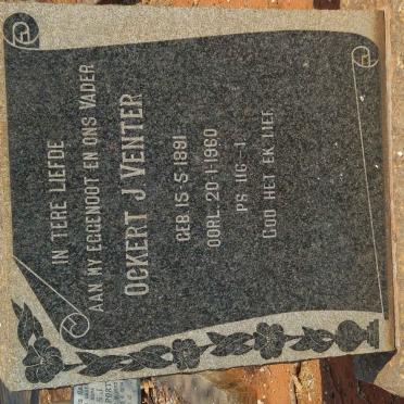VENTER Ockert J. 1891-1960