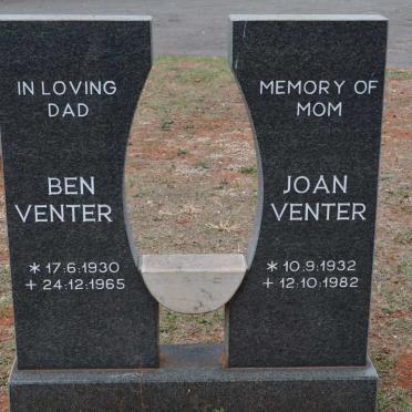 VENTER Ben 1930-1965 &amp; Joan 1932-1982