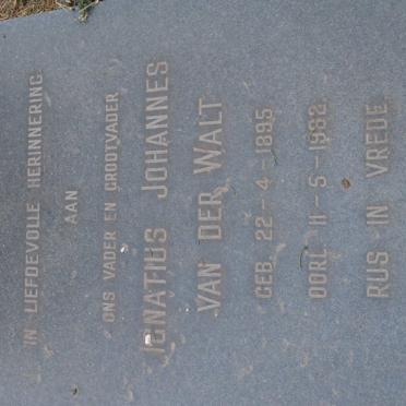 WALT Ignatius Johannes, van der 1895-1962