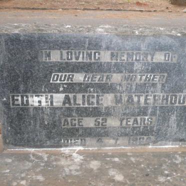 WATERHOUSE Edith Alice -1964