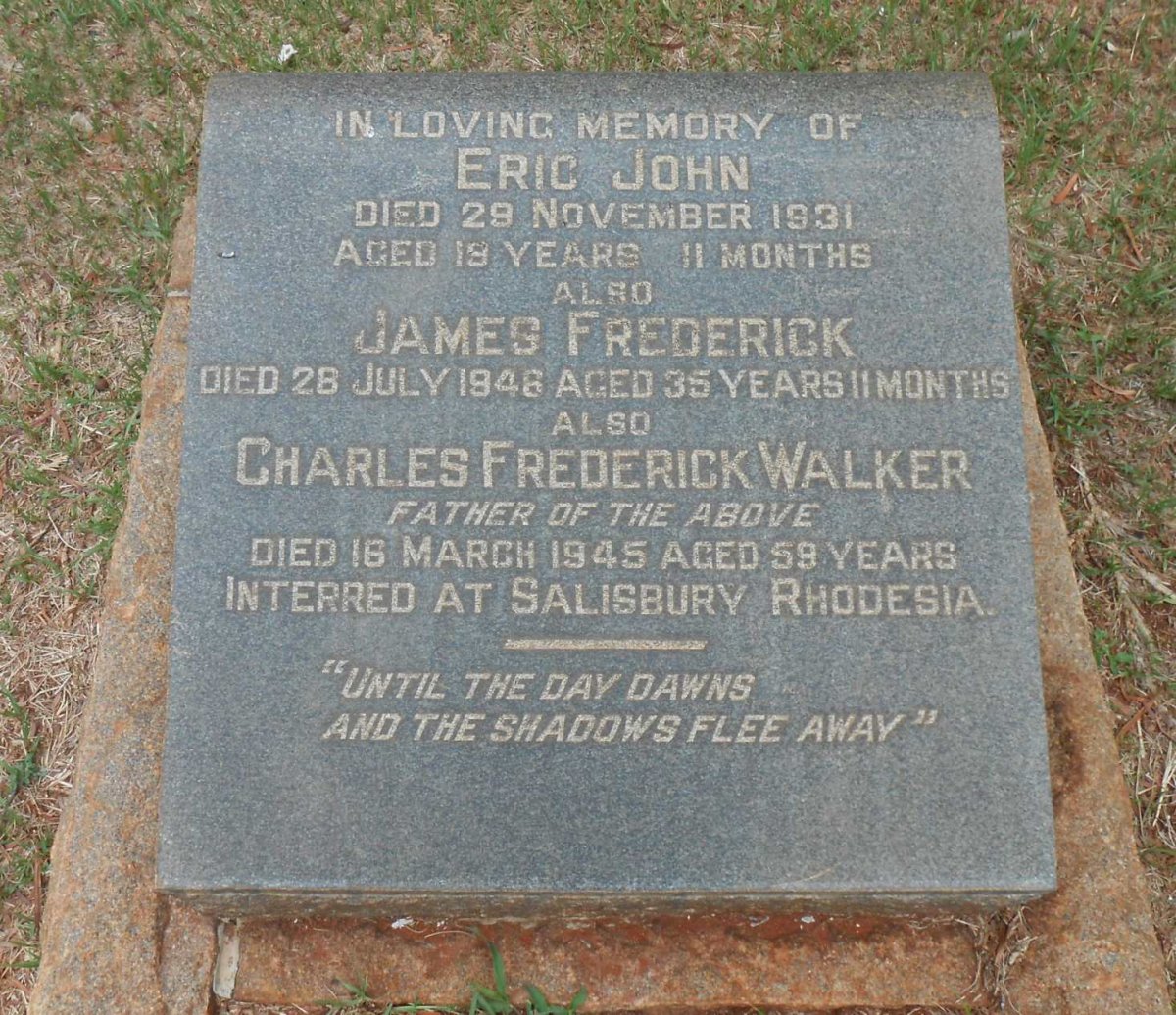 WALKER Charles Frederick -1945 :: WALKER Eric John -1931 :: WALKER James Frederick -1946