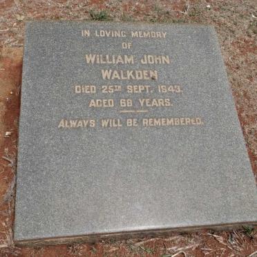 WALKDEN William John -1943