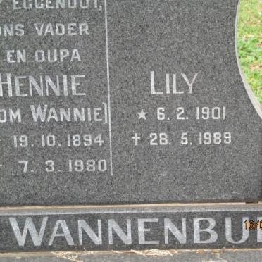 WANNENBURG Hennie 1894-1980 &amp; Lily 1901-1989