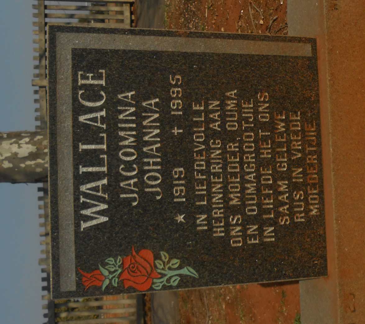 WALLACE Jacomina Johanna 1919-1995