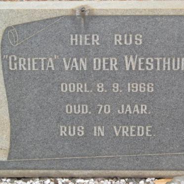 WESTHUIZEN Grieta, van der -1966
