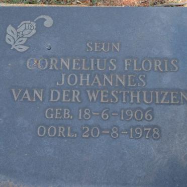 WESTHUIZEN Cornelius Floris Johannes, van der 1906-1978