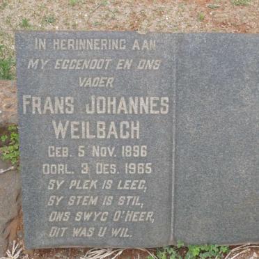 WEILBACH Frans Johannes 1896-1965