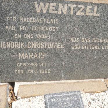 WENTZEL Hendrik Christoffel Marais 1911-1960 &amp; Maxie 1923-200?