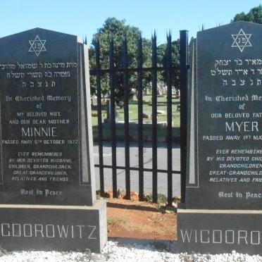 WICDOROWITZ Myer -1979 &amp; Minnie -1977