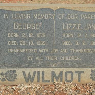 WILMOT George 1879-1969 &amp; Lissie Jane 1893-1968