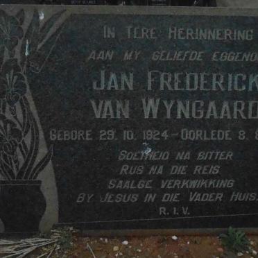 WYNGAARD Jan Frederick, van 1924-1968