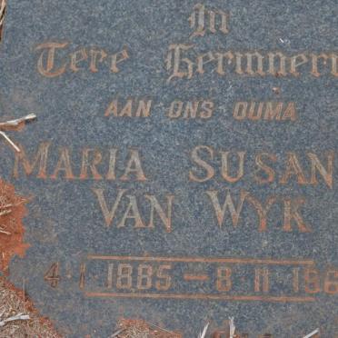 WYK Maria Susanna, van 1885-1965