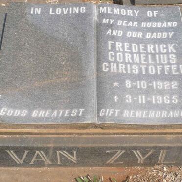 ZYL Frederick Cornelius Christoffel, van 1922-1965