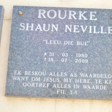 ROURKE Shaun Neville 1980-2009