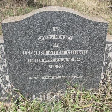 GUTHRIE Leonard Allen -1945